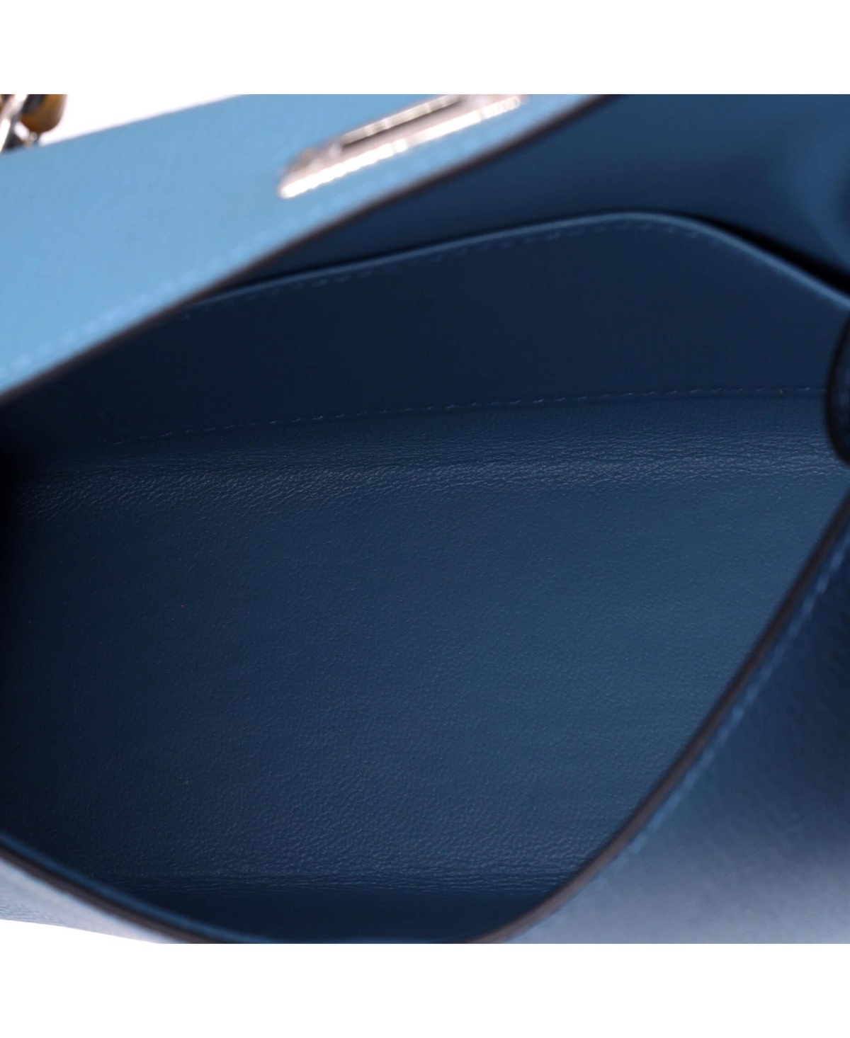 Pre-Owned HERMES Kelly 20 Handbag Tricolor Epsom with Palladium Hardware