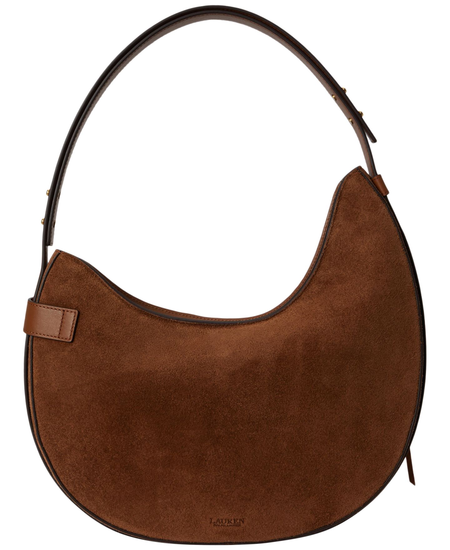 Женская сумка Lauren Ralph Lauren Tasha Large Whipstitched Suede Shoulder, цвет: Рыжевато-коричневый — фото 4