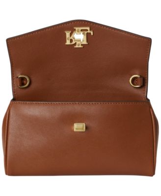 Lauren Ralph Lauren Turnlock Leather Wristlet Crossbody - Macy's