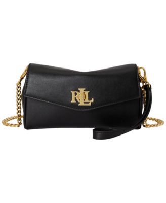 Turnlock Leather Wristlet Crossbody
