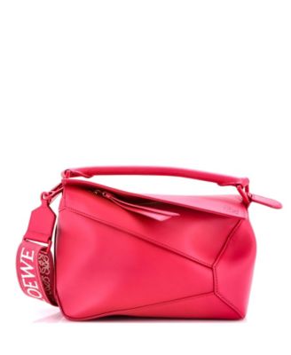 Small Monochrome Puzzle Edge Bag Leather