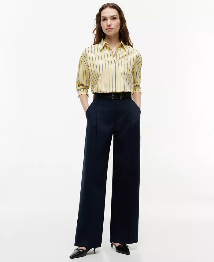 Women's Boxy Long-Sleeve Cotton Shirt - thumbnail 7