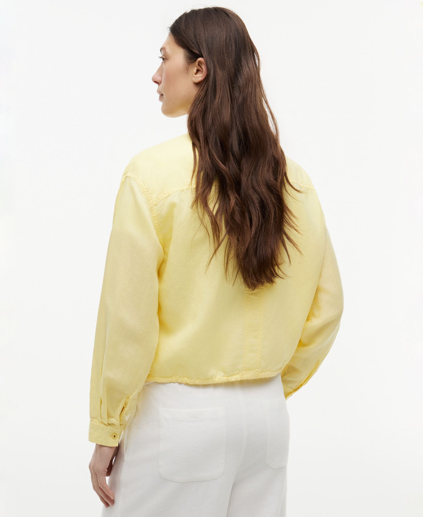 Женская рубашка Tommy Hilfiger Collared Long-Sleeve Shirt, цвет: Citronella — фото 4