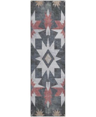 Mayfield Machine Washable AMF1893 2'3" x 7'6" Runner Area Rug