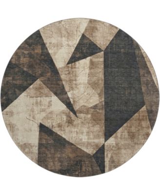 Mayfield Machine Washable AMF1838 8' x 8' Round Area Rug
