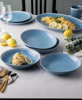 Colorwave Kiln Azure Coupe Pasta Bowls, Set of 4
