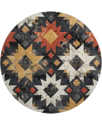 Mayfield Machine Washable AMF1879 8' x 8' Round Area Rug
