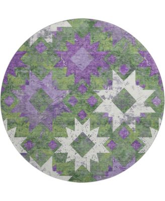 Mayfield Machine Washable AMF1879 8' x 8' Round Area Rug