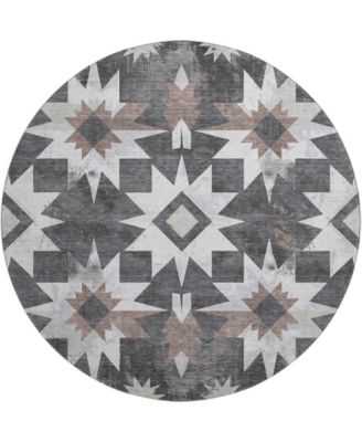 Mayfield Machine Washable AMF1893 8' x 8' Round Area Rug