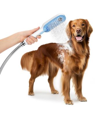Dog Shower Attachment 4 Spray Modes Pet Bath Sprayer with Diverter Valve 65ft Hose Indoor Outdoor Washing Supplies