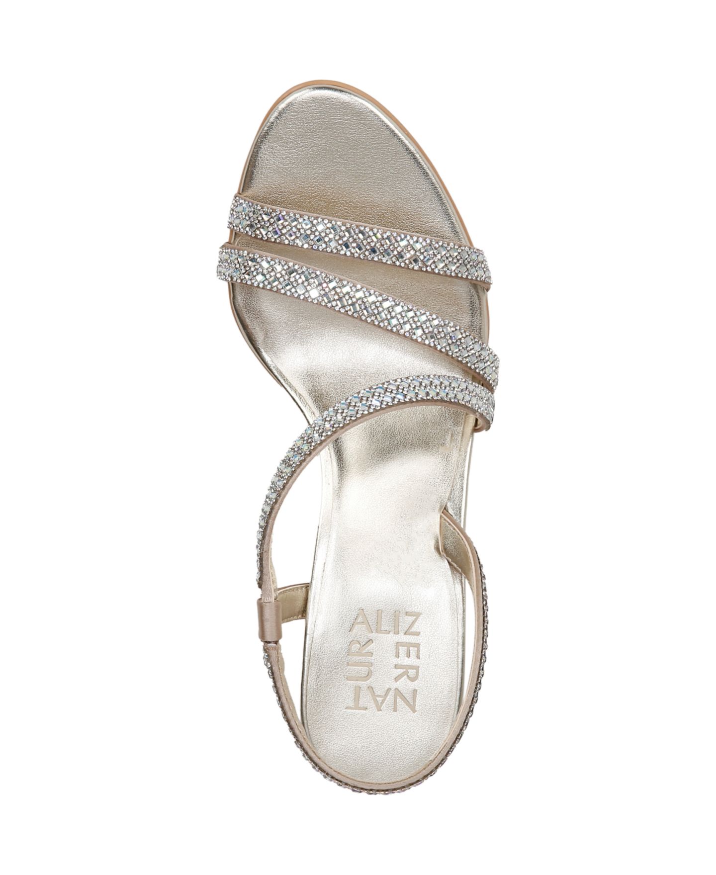 Женские сандалии Naturalizer Vanessa Strappy Rhinestone Dress Sandals, цвет: Шампань атласный — фото 4