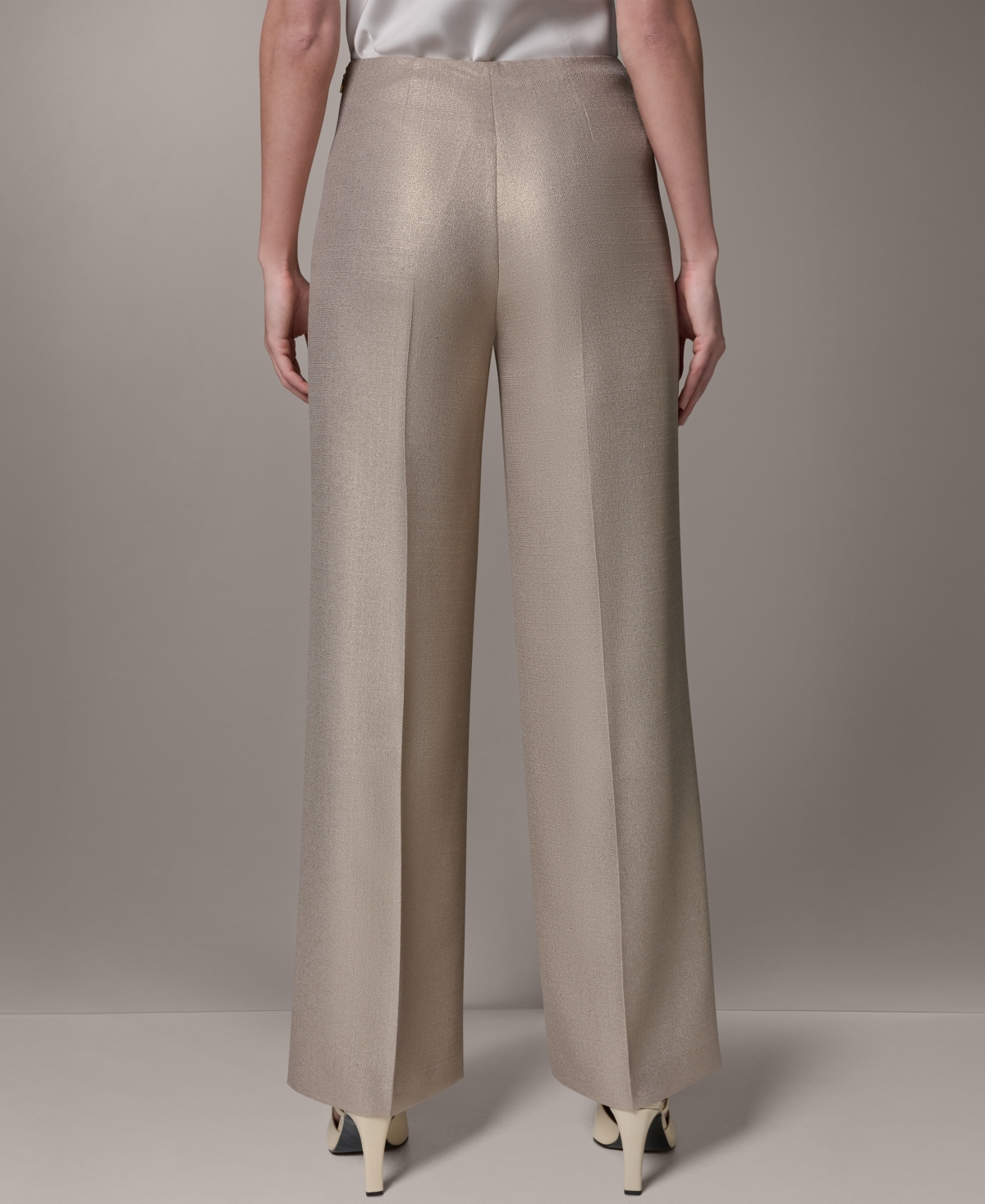 Donna Karan New York Women's Metallic Wide-Leg Pants