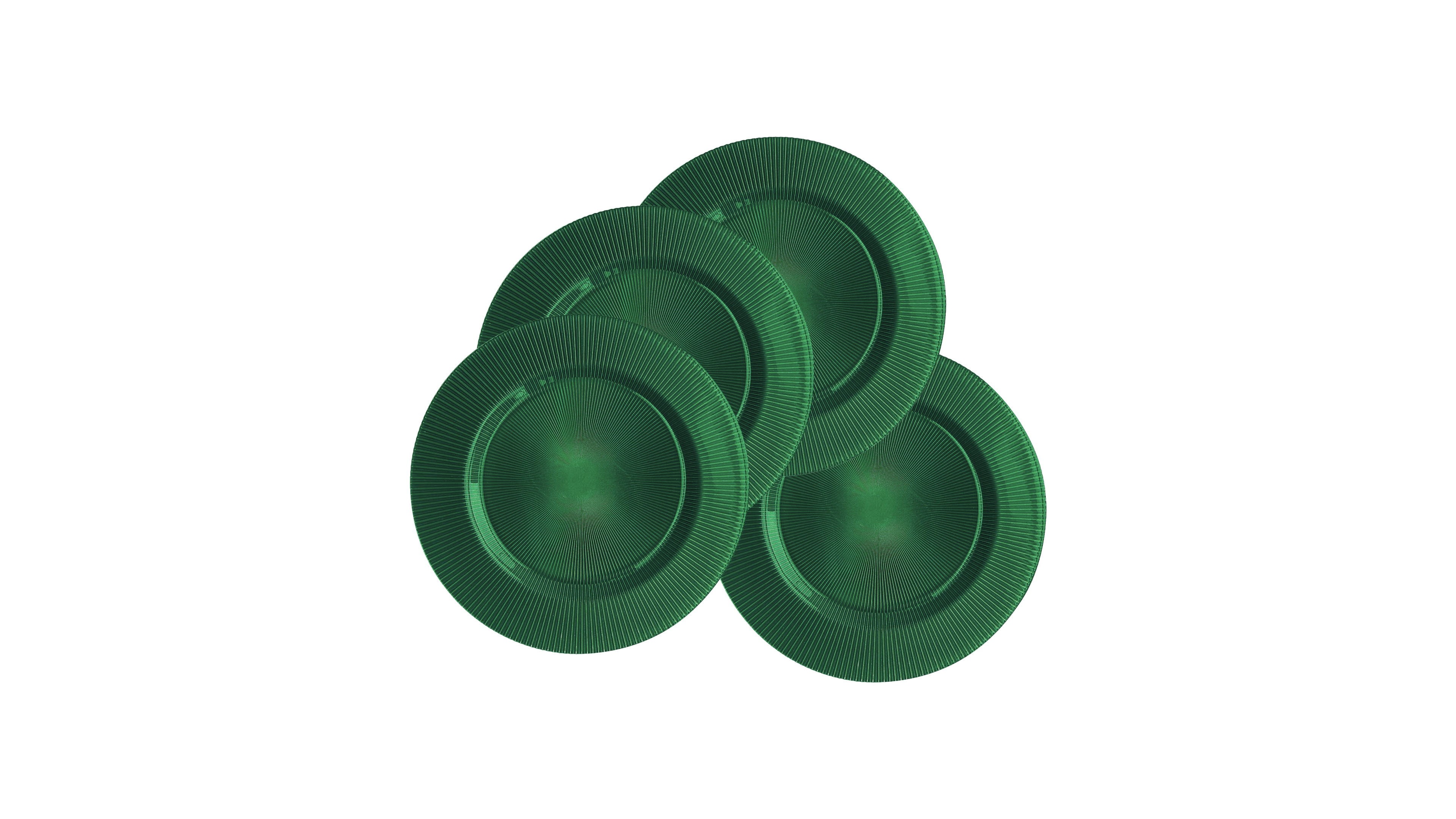 American Atelier Sunray Black Emerald Charger Plate 13", Set of 4