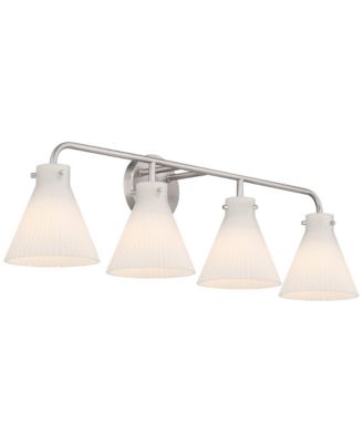 Possini Euro Cielo 33" Wide Brushed Nickel 4-Light Bath Light
