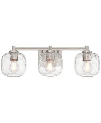 Possini Euro Mio 23"W Brushed Nickel Water Glass 3-Light Bath Light