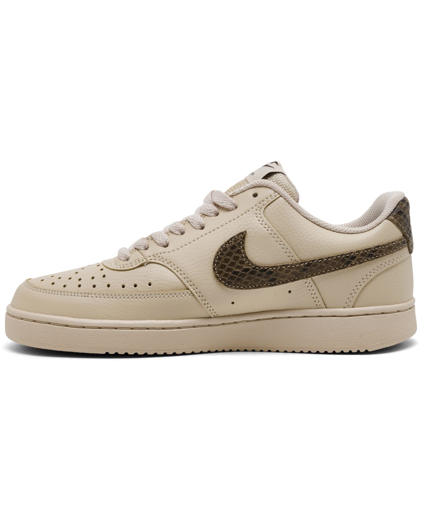 Женские кроссовки Nike Court Vision Low Premium Casual, цвет: Чёрный / Хаки — фото 2