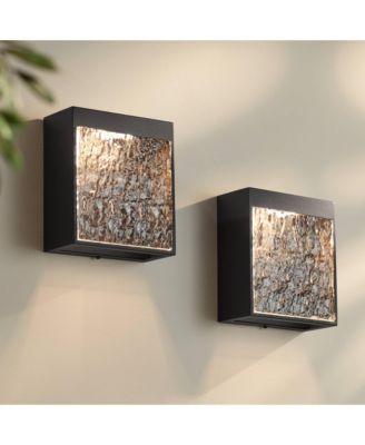 Sofia 8 1/2" High Modern Outdoor Wall Light Fixture Mount Porch House Set of 2 LED Bulb