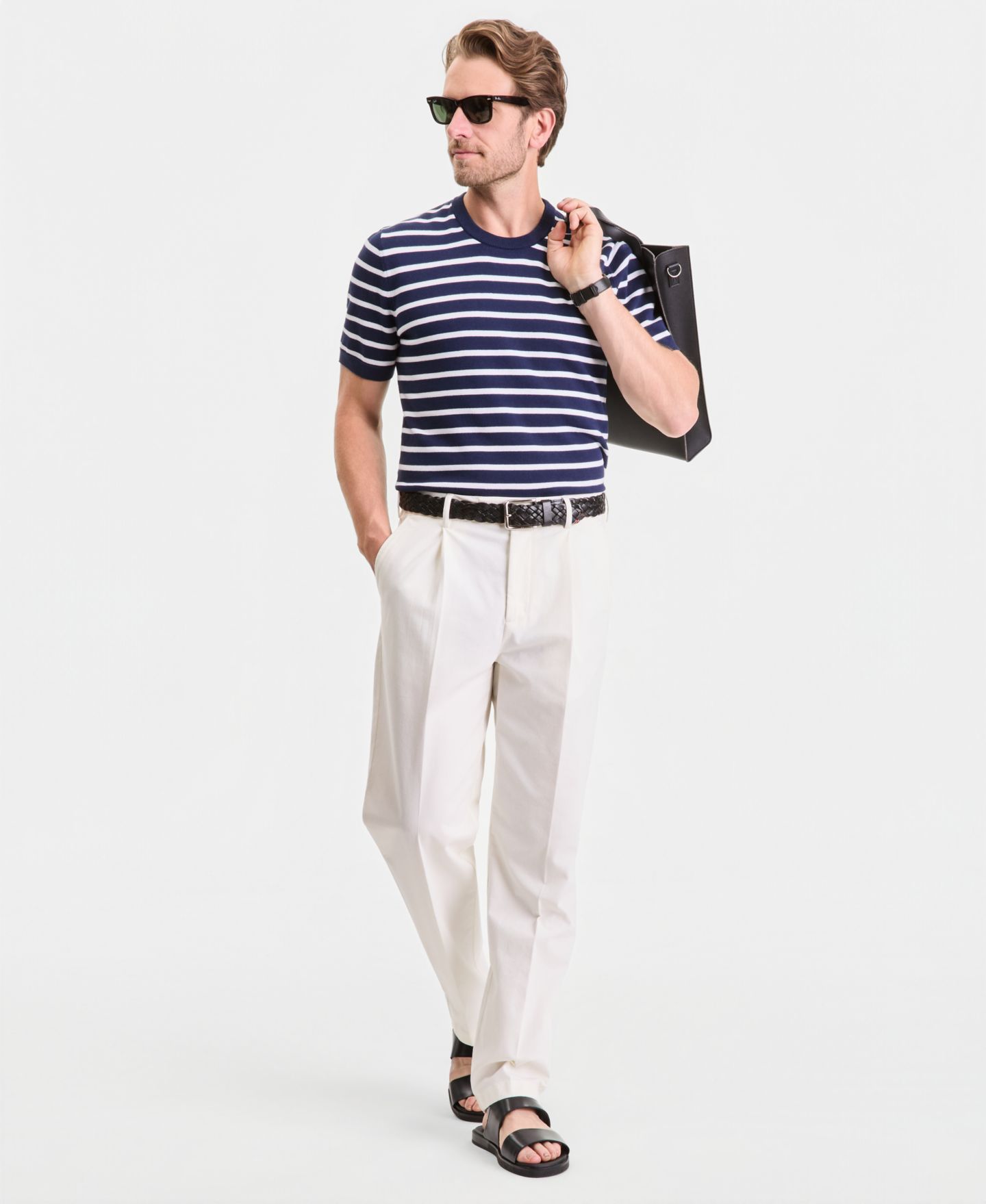 Мужские брюки Club Room Cropped Chino, цвет: Состаренный кремовый — фото 1