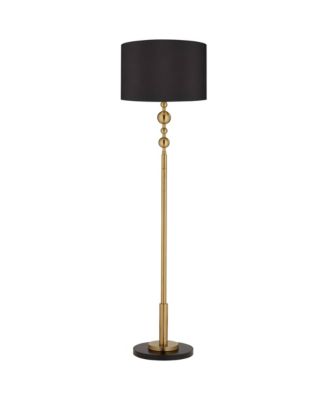 Summit Mid Century Modern 71" Tall Floor Lamp Warm Gold Matte Blaster Drum Shade for Living Room Bedroom