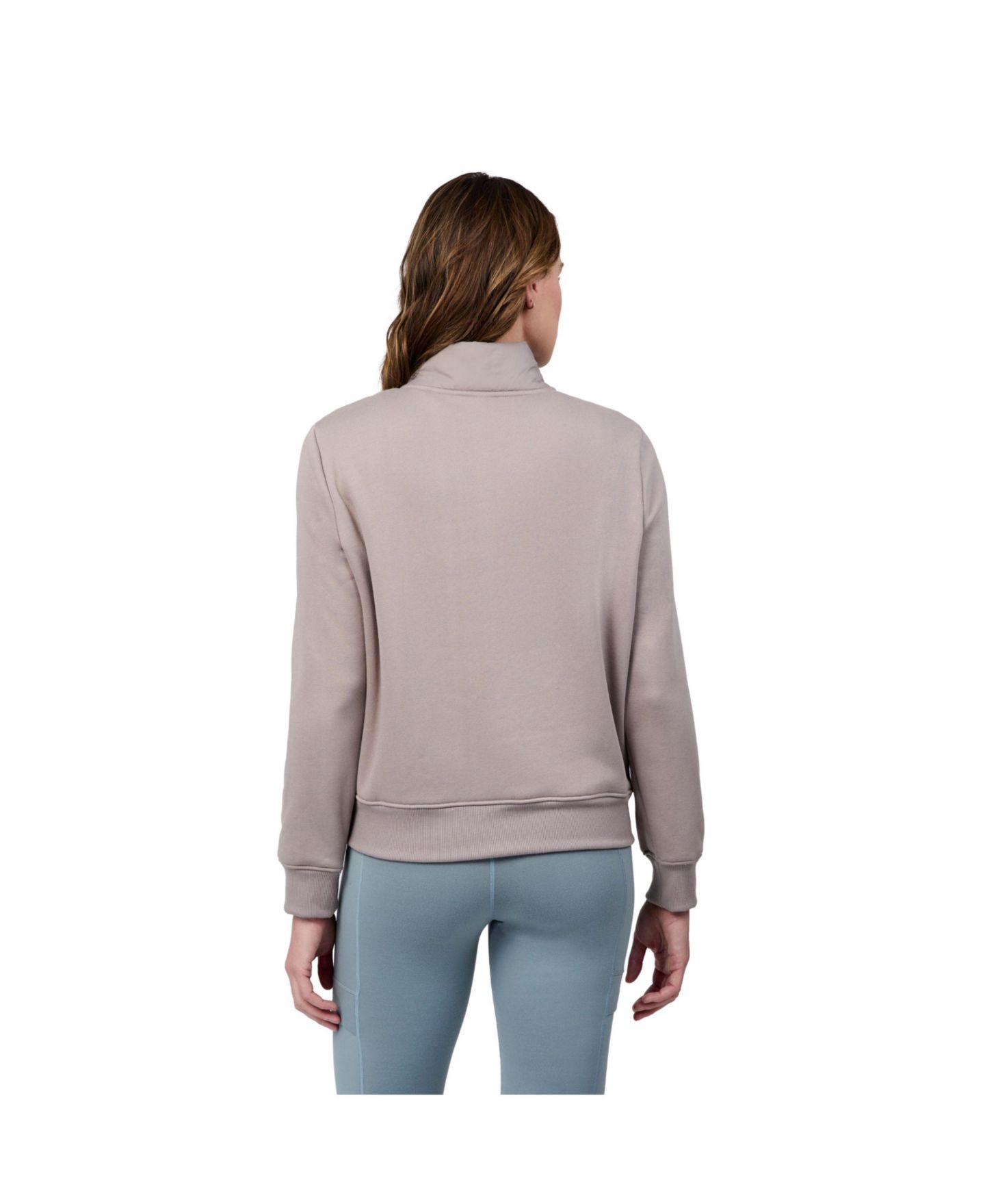 Женский топ Free Country Cloud Fleece Half Zip Top, цвет: Taupewood — фото 3