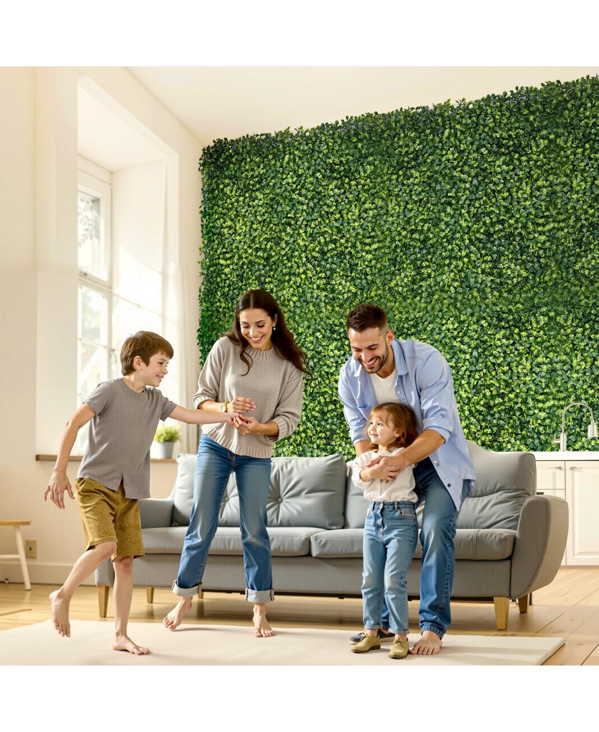 Sugift Artificial Grass Wall Panels, Milan Greenery Boxwood for Privacy