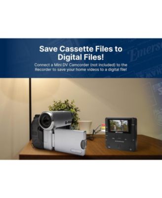 EMT-1200 Media Recorder with LCD Screen to Record Videos, Music, and Photos from Phone to DVD, USB, or Memory Card