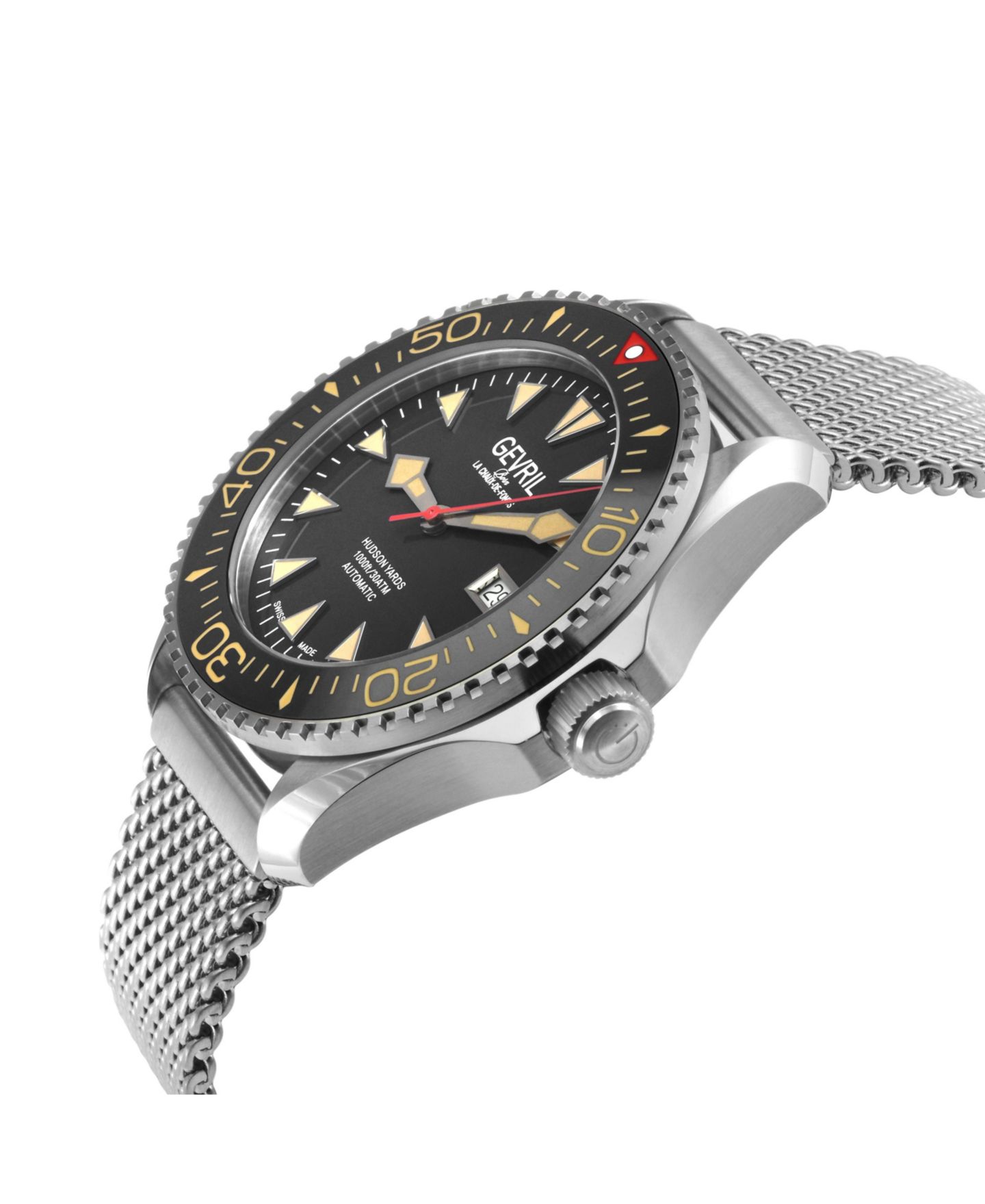 Мужские часы Gevril Hudson Yards Swiss Automatic Mesh band Watch, цвет: Серебряный — фото 2