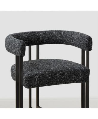 24" Upholstered Counter Height Stools with Arms for Island, Set of 3