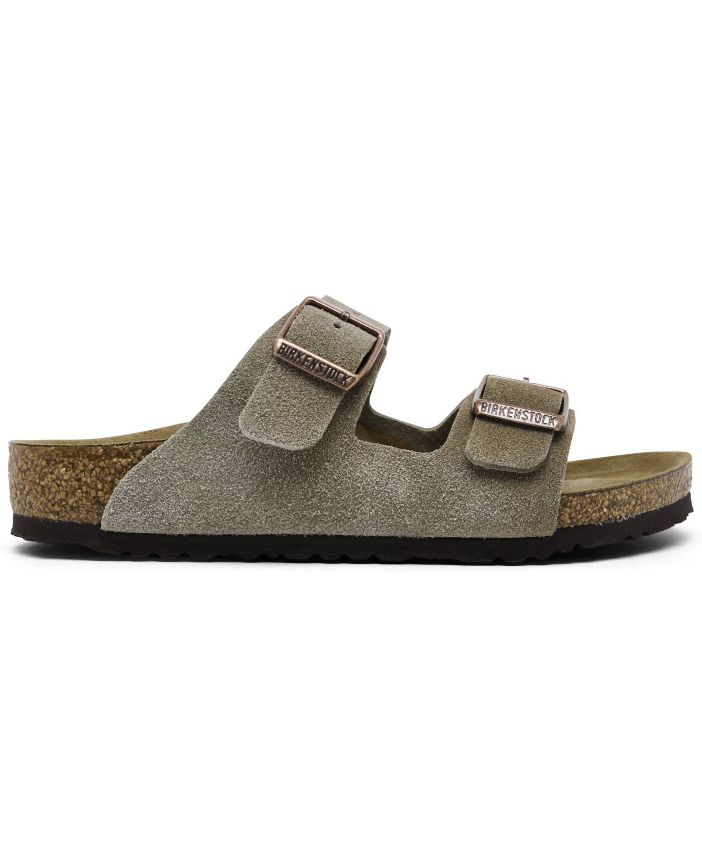 Сандалии Birkenstock Arizona Suede Leather Sandals from Finish Line для мальчиков, цвет: Серо-коричневый — фото 2