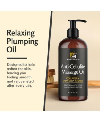 Firming Body Massage Oil | Collagen & Stem Cell Blend | Smooths Skin Texture | 16 Fl Oz