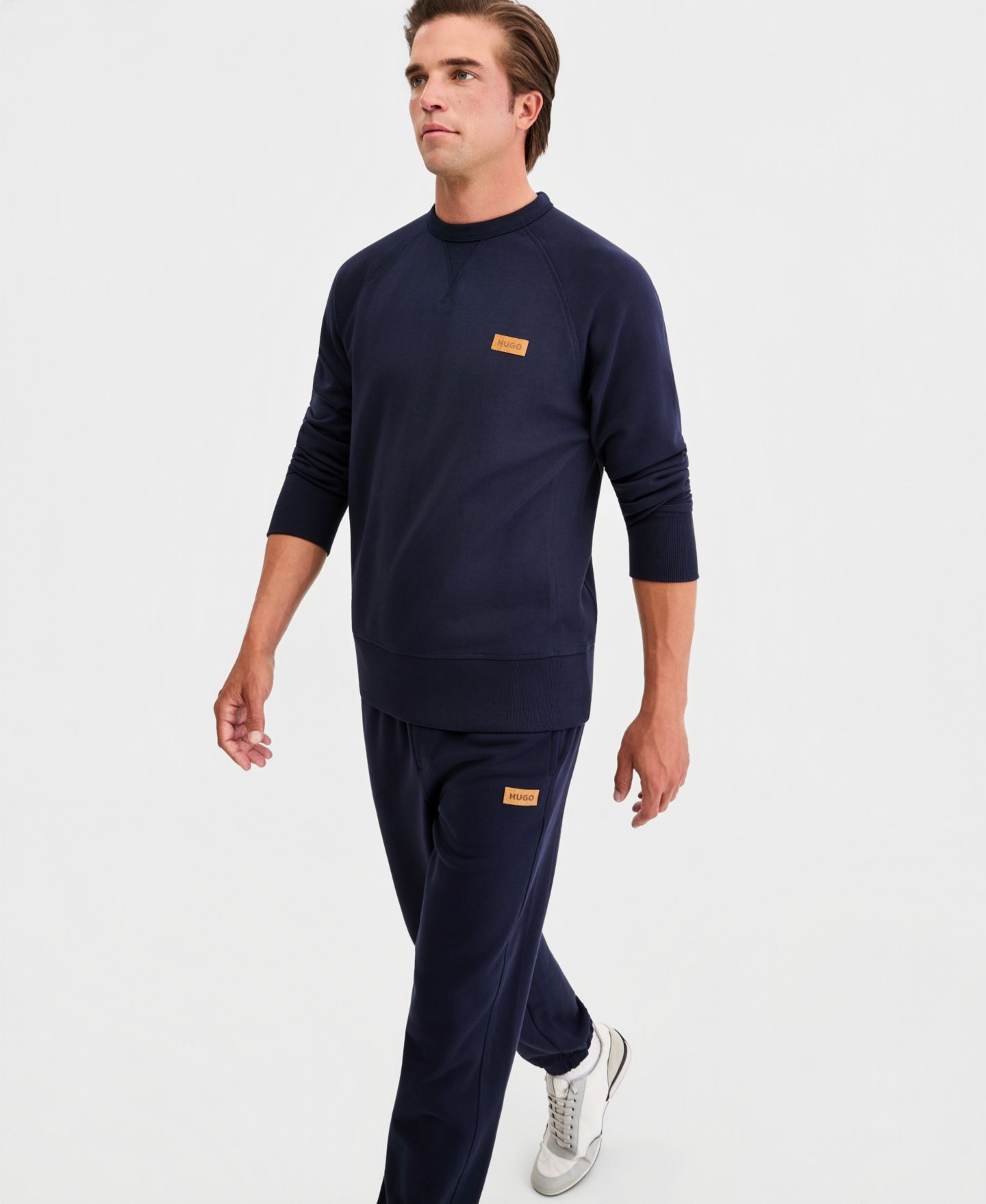 Мужской свитшот Hugo Boss Navacrew, цвет: Тёмный синий — фото 2