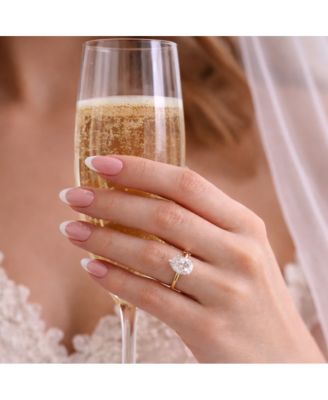 2 ct. Pear-Cut Moissanite VVS1 Ring in Gold Vermeil or Sterling Silver Isabella