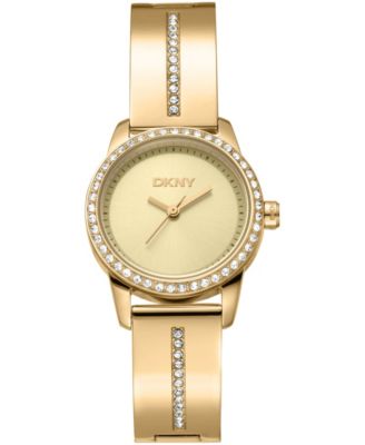 Women's Half Bangle Quartz Gold-Tone Stainless Steel Watch 28mm