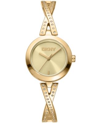 Women's Half Bangle Quartz Gold-Tone Stainless Steel Watch 26mm