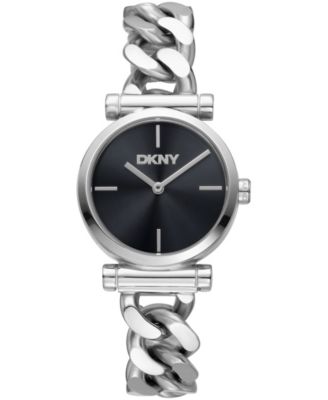 Women's Open Link Quartz Stainless Steel Chain Bracelet Watch 28mm