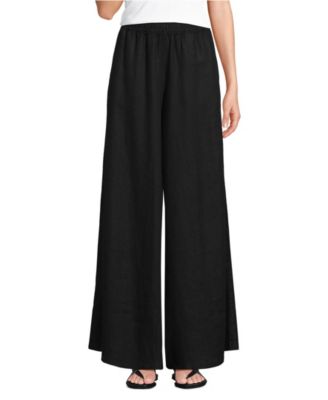 Women's Linen High Rise Palazzo Pants - Set Bottom