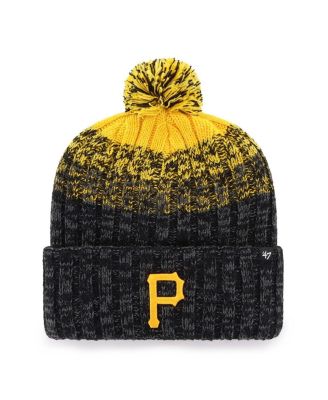 Men's Black Pittsburgh Pirates Cascade Cuffed Knit Hat with Pom
