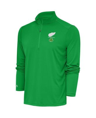 Men's Kelly Green Detroit Red Wings Shamrock Tribute Quarter-Zip