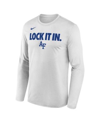 Men's White Air Force Falcons 2026 On-Court Bench Long Sleeve T-Shirt