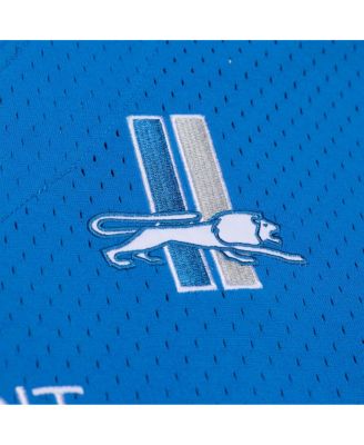 Men's Blue Detroit Lions Head Coach Mesh Full-Button Fashion Jersey