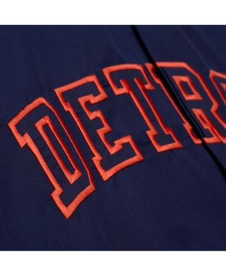 Men's Navy Detroit Tigers Full-Snap Hooded Coaches Jacket