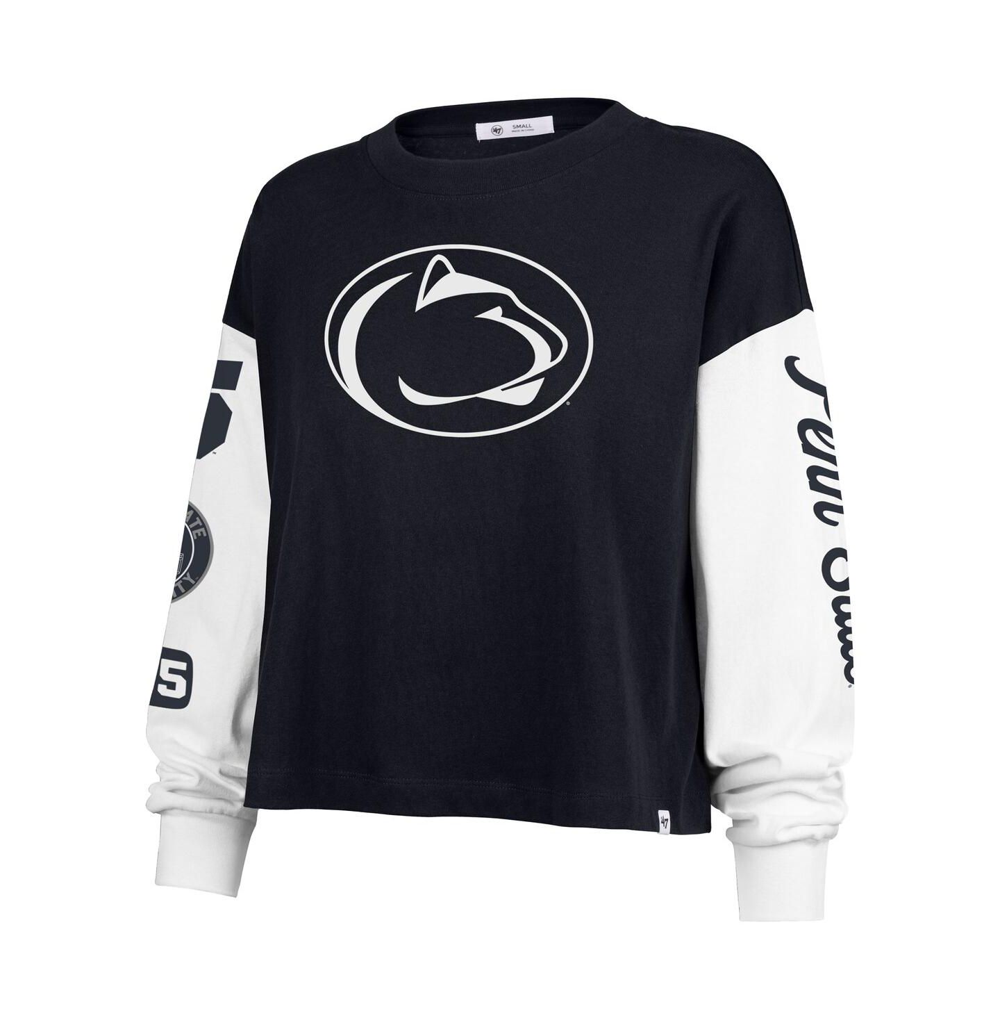Женская футболка '47 Brand Navy Penn State Nittany Lions Sydney Long Sleeve — фото 2