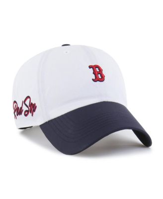 Men's White/Navy Boston Red Sox Vista Mini Clean Up Brrr Adjustable Hat