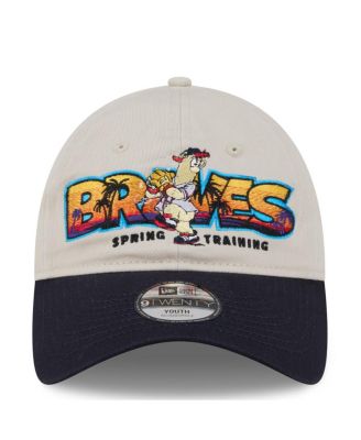 Big Boys and Girls Stone/Navy Atlanta Braves 2026 Spring Training Fan Pack Batter 9TWENTY Adjustable Hat
