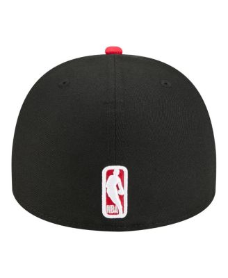 Men's Black Chicago Bulls Injection Cartoon Logo A-Frame 59FIFTY Fitted Hat