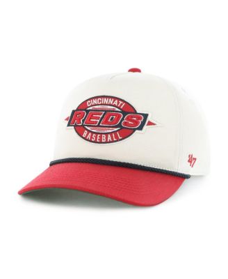 Big Boys and Girls Natural/Red Cincinnati Reds Frame Out Hitch Adjustable Hat