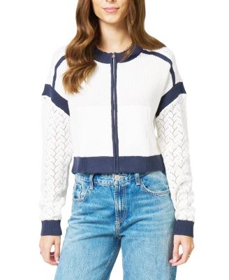 Women's Brooklyn Collarless Sweater Bomber