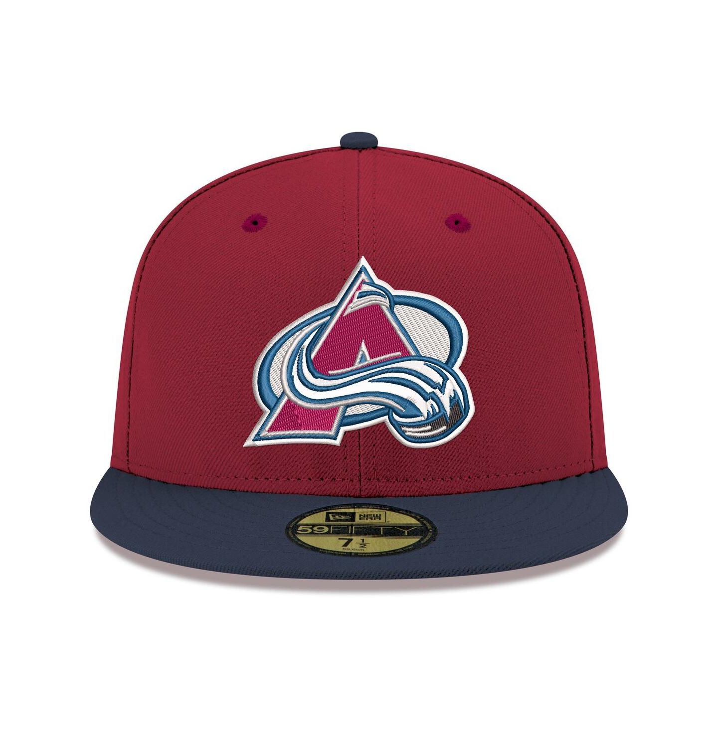 Мужская кепка New Era Burgundy Colorado Avalanche Core Logo Two-Tone 59FIFTY Fitted Hat — фото 2
