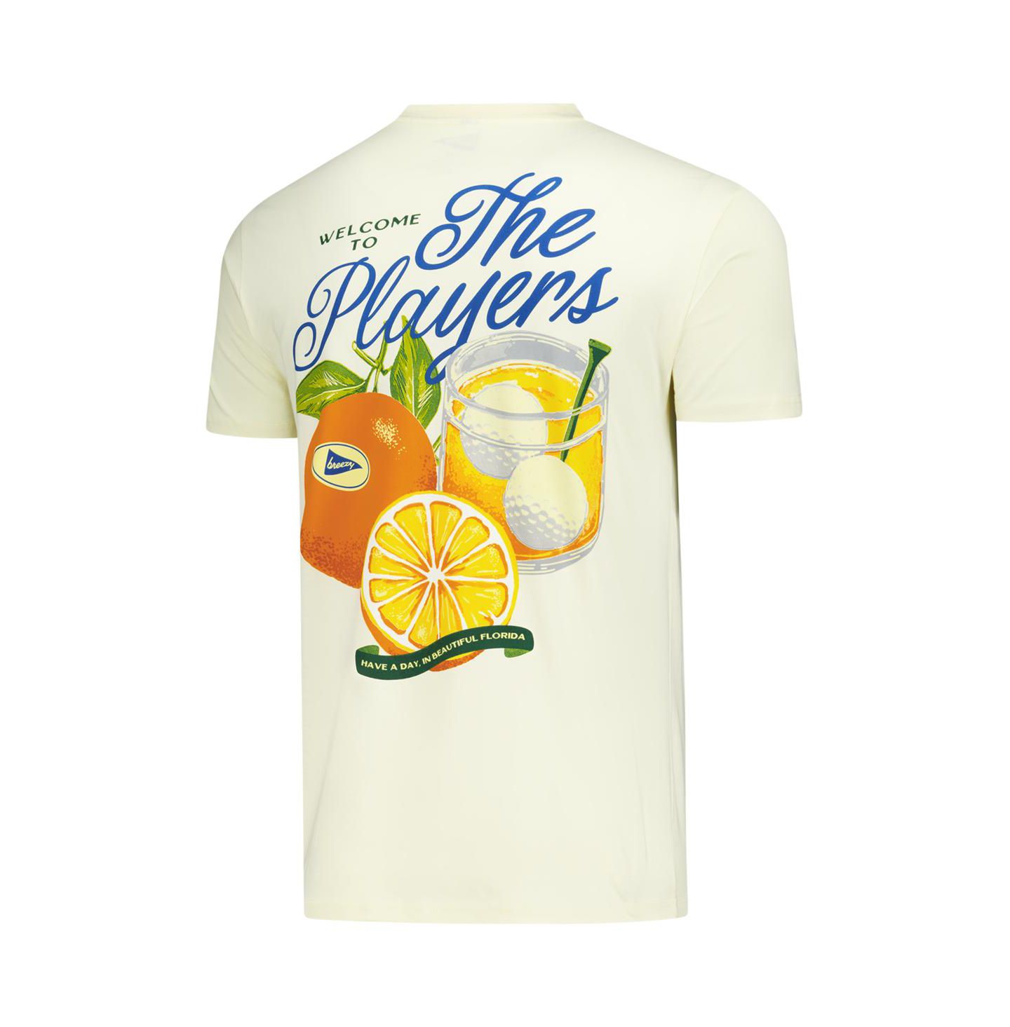 Мужская футболка Breezy Golf Yellow the Players Welcome To the Players — фото 3