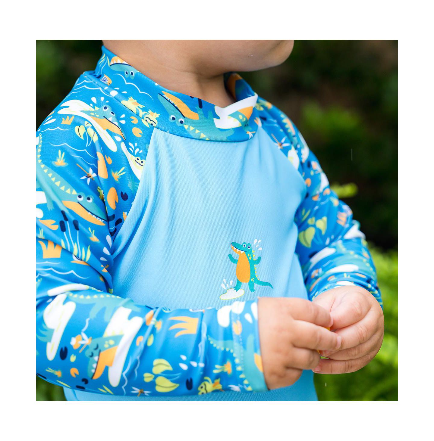 Splash About Kids (1 to 5) Long Sleeve Rashguard, цвет: Crocodile Swamp — фото 4